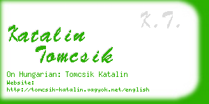 katalin tomcsik business card